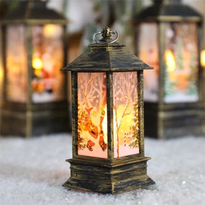 Christmas Decoration Small Oil Light Christmas Small Wind Light Small Night Lamp Portable LED Electronic Light