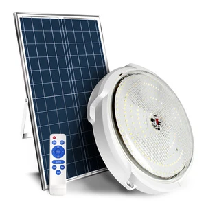 100W 200W 300W LED Solar Pendant Lamp IP65-rated Home Garden Ceiling Light with Remote Control