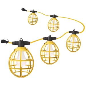 Industrial Tunnel Lighting String Outdoor Waterproof IP67 LED String Lights With Cage for Temporary Work