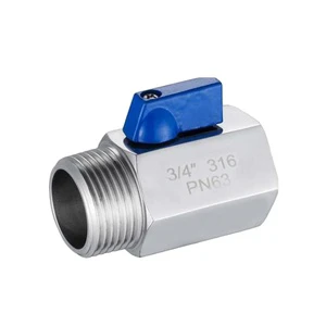 WXQ10 Series Stainless Steel Miniature Ball Valve Manual Power OEM Customizable for Base Media