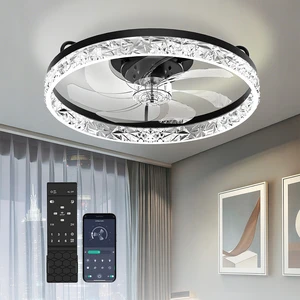 Intelligent New Style Remote Control 6-Speed 36W Modern Decorative Ceiling Fan LED Light 5-Year Warranty for Living Room Bedroom