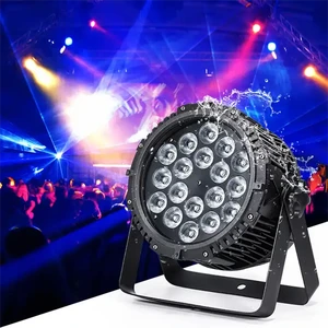 MJ Stage Flood Lights Waterproof LED Light RGBW 4in1IP65 Spotlight 18x10W Outdoor Par for DJ Disco Lighting