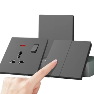CNBW Switch Socket Factory Matte Color Wall Switch Outlets Skin Feel PC Panel Type-C USB Charging Ports Plug Socket