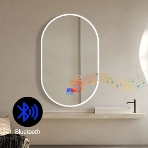 Acrylic Framed Touch Switch Bathroom Smart Mirror Capsule LED Mirror CE Certified With Anti-fog