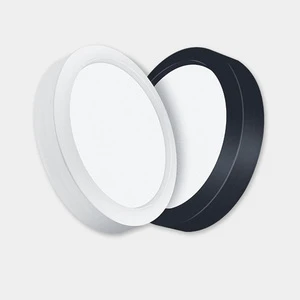 Panel Lamp Light Led Panel Light Aluminum Trim Surface Mounted Ceiling Pot Down 12W 18W 24W Round Black Minimalist 80 AC 85-265V