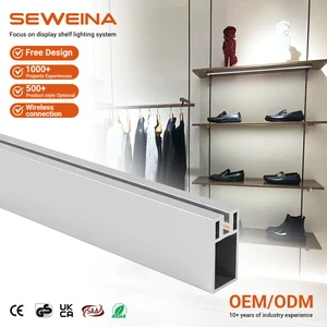 DC12/24V 6A Hidden Wiring Conductive Column Light for Adjustable Shelves Wardrobes Showcase