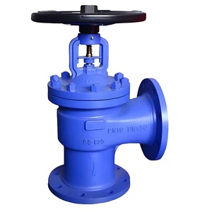 German Standard Angle Globe Valve WJ44H-16C Hanqian Brand Manual Gas Flange X Flange DN15-DN50 High Temperature OEM 1 Year