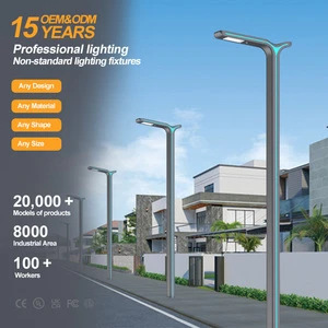 High Lumen Outdoor Unique Aluminum Diecast Streetlight LED Source IP65 Pole Post Garden Light For Street Parking Lot