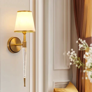 Wall Sconces Retro Industrial Wall Lamps Bathroom Vanity Sconces Wall Lighting with White Fabric Shade for Bedroom