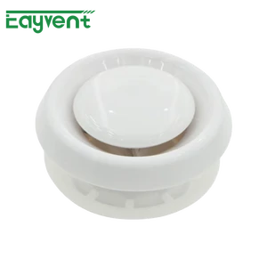Light Rotatable Ceiling Air Vent Porcelain Like ABS Adjustable Detachable Diffuser Small Apartment Fresh Air Supply