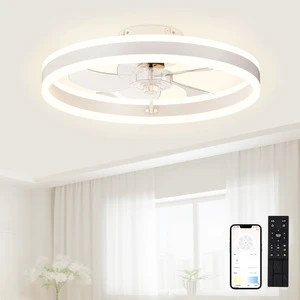 Ceiling Fan Light with LED Lights Remote Control Home Office Dining & Living Room InverterDriven & Silent Operation DC 85V 265V