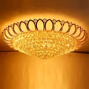 Modern High Quality Nordic Contemporary Antique Crystal LED Warm White Indoor Ceiling Light for Hotel Use Energy Saving Dimmable