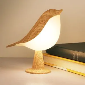 Bird Lamp Night Stand Lamp Small Touch Lamps for Bedrooms Bed Cute Portable Baby Gold ABS Plastic Night Lights for Kid
