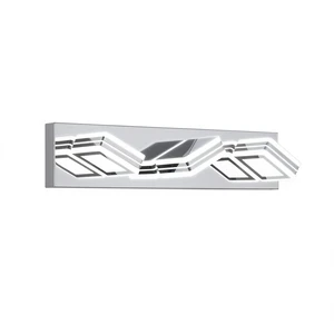 Modern LED 3-Light Bathroom Vanity Light Dimmable Chrome Wall Mount Mirror Lamp for Over Mirror Vanities