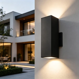 Modern Simple Square LED Outdoor Waterproof Wall Lamp CCT Tunable Garden Balcony Exterior Wall Courtyard Stair Corridor