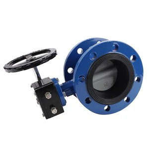 Manual Central-line Type Worm Gear Transmission Flange-connected Rubber-sealed Water Butterfly Valve