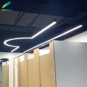 High Quality Customized 20W/m 100lm/w Dimmable LED Aluminum Profile for RGB/RGBW Linear Light Batten Suspended Design