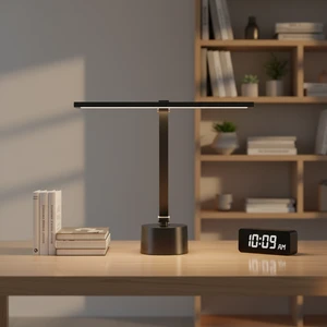 Ultra-Bright 24W LED Desk Lamp Black Finish Professional Task Light High CRI 95 Slide Dimmable Reading Lamp with Timer