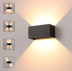 Outdoor Wall Lights Square Waterproof IP65 Adjustable 24W Modern Aluminum Wall Mounted LED Wall Light for Outside Lighting