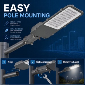 Best Quality Aluminum 50w 100w 150w 200w 300w Outdoor Road Lamps Ip65 Waterproof COB Led Street Lights