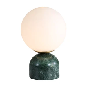 Nordic Lighting Glass Ball Shade Marble Bedside Table Lamp Modern Table Lamps for Hotel Living Room Reading Room