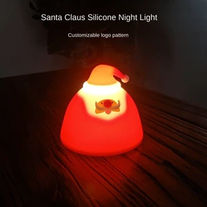 Small Santa Claus Cute Table Lamp Living Room Decoration Atmosphere Rechargeable Light Children's Bedroom Decor Night Light