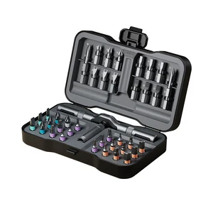 New Professional RS1 Plus Ratchet Screwdriver Set 38-in-1 Aluminum Alloy Handle Electroplated Magnetic Hand Tools Cross-border