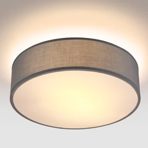 LED Modern Fabric Ceiling Light Acrylic Lampshade Remote Control AC Powered Iron Base Bedroom Use Max 40W 6000K Daylight IP20