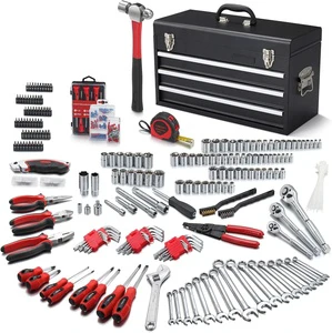 438-Piece Auto Repair Tool Set with 3-Drawer Heavy Duty CRV & Metal Box Multifunctional Storage Case