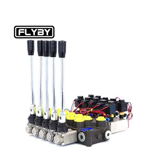 FLYBY New Multiple Directional Hydraulic Control Valve Proportional Solenoid Valve Cast Iron 24V