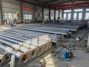 Hot Sale Outdoor Galvanized Steel Solar High Mast Light Post Lamp Pole for Garden and Highway Use 10-Year Warranty