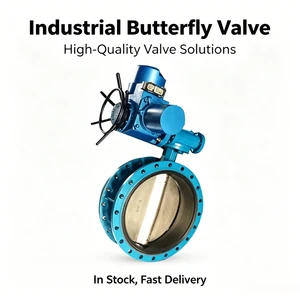 Flange butterfly valve, optional electric actuator, suitable for industrial water heating and air conditioning systems