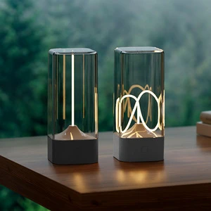 Modern Magnetic USB Rechargeable Wick Desk Lamp for Bedside Office Living Room Bar Camping Small LED Lightweight Lamp
