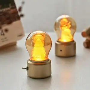 Led Children Decorative Night Lights LED Bulb Lamp Small Portable Rechargeable Battery Powered Outdoor Table Lights