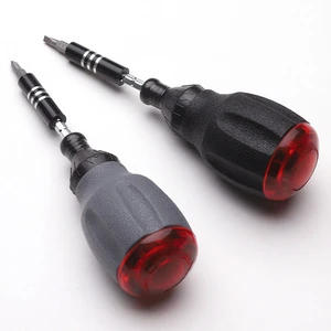 Mini Ratchet Screwdriver Set | Telescopic Rod, Built-in Bit Storage, Magnetic Cross&Flat Bits, Labor-Saving Home Repair Tool
