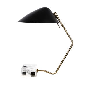 For for Listed Staybridge Suites Hotel Table Lamp OEM Factory Modern Marble Vibe Metal LED AC Power Outlet USB Port E26 Base