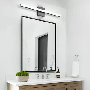 5-Year Warranty 24in/20in 12W/10W Modern IP44 Waterproof LED Bathroom Vanity Mirror Wall-Mounted Makeup Lamp