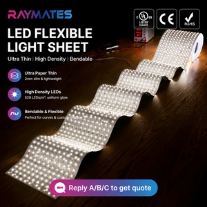 Ultra Thin 10 m Led Sheet Roll Led Lights Wallpaper Led Panel 6000K matrix Led Panel Light Flexible Led Sheets for Marble