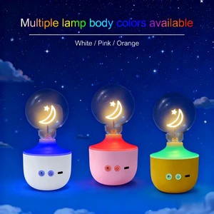 Star Moon Atmosphere Colorful Small Desk Lamp Creative Atmosphere Lamp Bedhead Decoration Small Night Light Gift Gift