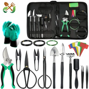 Multifunctional 24pcs/set Garden Kit Suitable for Beginners Planting Heavy Duty Hand Tool With Case Gardening Bonsai Tool Set