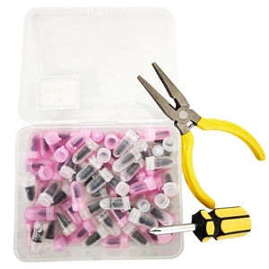 Emergency Tubeless Tire Puncture Repair Mushroom Nail Kit Complete Rubber Plug Screw Tools for Roadside Vehicle Fix Tool Set