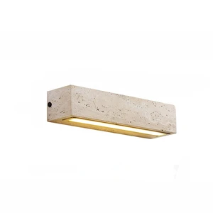 Online Wholesale Wabi Sabi Travertine LED Outdoor Wall Lighting Modern Outdoor Waterproof Cave Stone LED Wall Sconce For Balcony