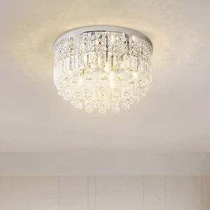 Wholesale Price Hotel Home Living Room Bedroom Small Ceiling Round Shape Led Crystal Chandelier