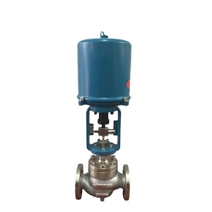 Single Seat IP68 Control Valve 220V AC/DC 1-5V Electronic Electric Casting Steel Modulating Valve OEM Supported