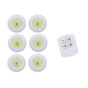 3W Touch Cabinet Small Night Light COB Remote Control LED Dimmable Home Bedroom Kitchen Wardrobe Night Lamp