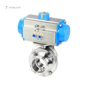 Sanitary Horizontal Pneumatic butterfly Valve for Beverage