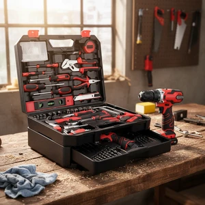 276 Piece Household Tool Set Power Tool Combo Kit Electric Cordless Tool Kit with Storage Case for Home Repair Tool Kit OEM/ODM