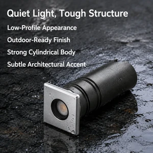 1-3W RGB Square Inground LED Light IP68 Waterproof Aluminum 90 CRI Stair Deck Step Outdoor Landscape Tunnel Use 5-Year Warranty