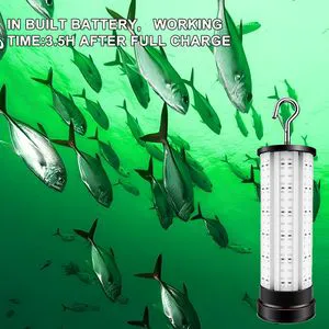 Waterproof Retro Tent Lamp Fishing Green Fishing Reflector Light IP68 Catching Salmon Large Fish 60W