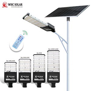 WHC Lumiere De Rue Solaire China Integrated Solar Light Street 40W 50W 80W 150W 500W 1000W Solar Light With Solar Panel